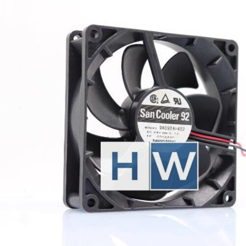 1PC 9A0924H402 2-wire 9CM 90 * 25 24V 0.1A Dual Ball Bearing Cooling Fan