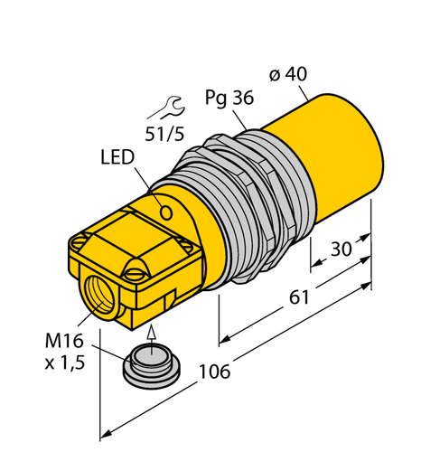 For TURCK NI40-G47SR-VP4X2 15650 Inductive sensor PNP