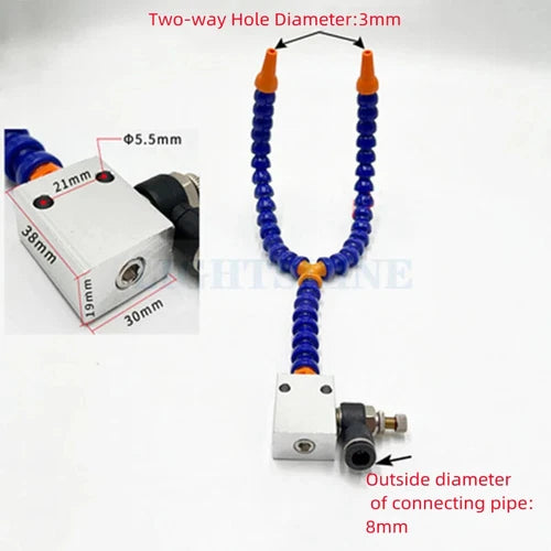 Magnetic Base SingleDouble Head Regulating Machine Cooling Blowpipe Nozzle 300mm