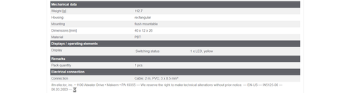 For IFM IN5125 Inductive Sensor 10...36 DC NPN