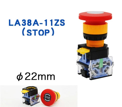 YJ139-LA38A-11ZS/STOP equipment power supply button 22mm emergency stop switch