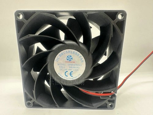 1 PCS COOLINGFAN Fan DFB923824H DC24V 1.00A 9038 9CM 2 Wire inverter cooling fan