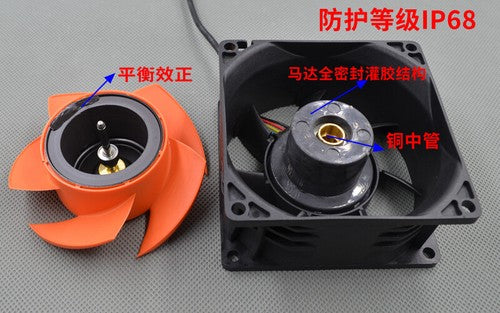 YY8038H12B 12V 3.0A 8038 33.6W 13800rpm charging pile violent waterproof fan