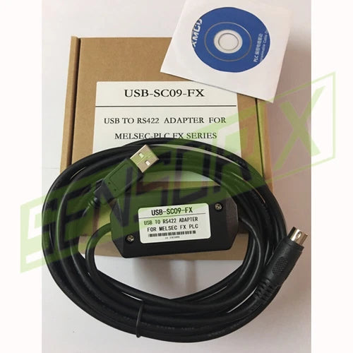 1X  USB-SC09-FX Cable For   USB TO RS422 ADAPTER Mitsu  PLC Programming