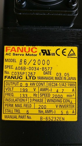 For FANUC A06B-0034-B577  servo motor Free Shipping