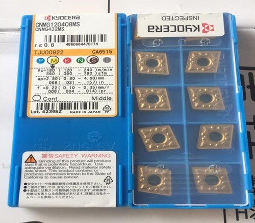 10pcs/Box Kyocera CNMG120408MQ CA6515 CNMG432MQ CNC Turning Blade Carbide Insert