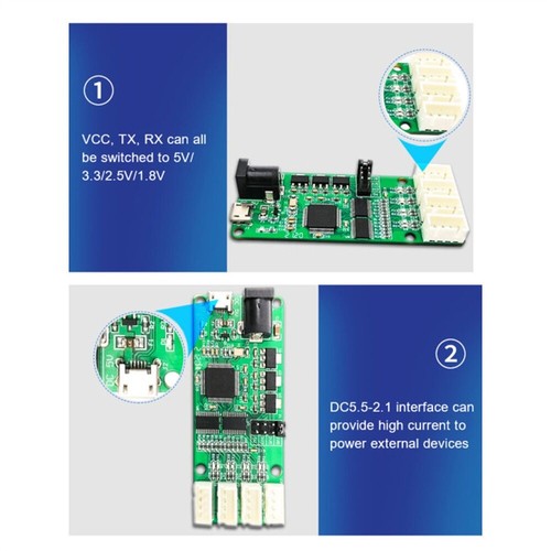 FT4232-4TTL USB to TTL 4 Way Module UART DC 5V 3.3V 2.5V 1.8V XH2.54 12 Mbps