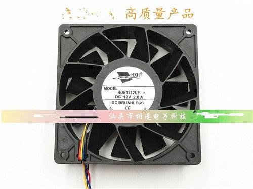 1 PCS HXH Fan HDB1212UF-P DC12V 2.0A 12038 12cm 4 Wire cooling fan