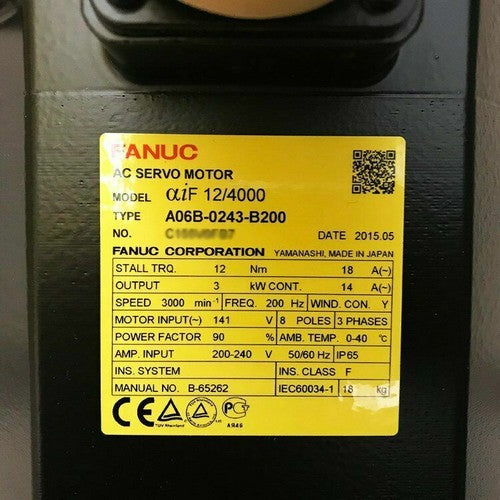 For FANUC A06B-0243-B200  servo motor Free Shipping