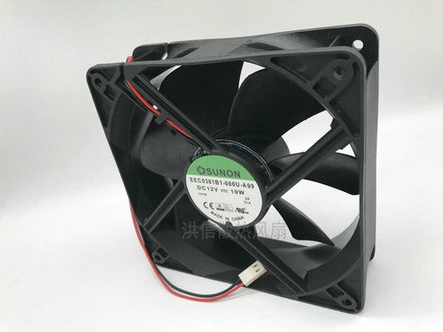 1 PCS SUNON Fan EEC0381B1-000U-A99 DC 12V 10W 12038 12CM 2 Pin