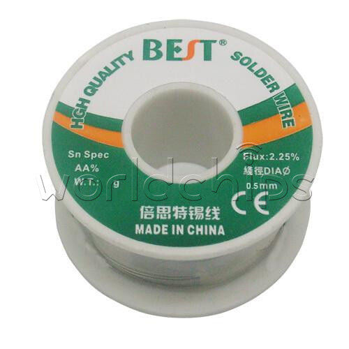 A roll of Tin Lead Rosin Core Solder Soldering Wire 100g 0.5mm