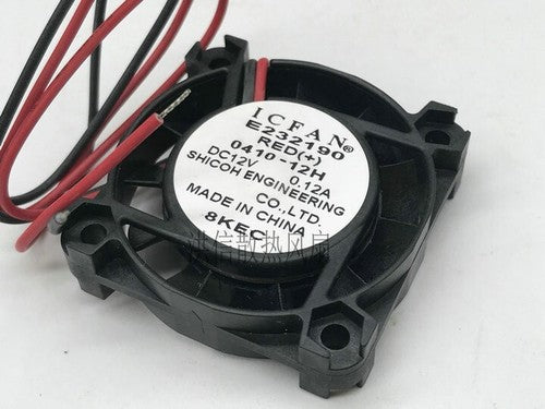 1 PCS ICFAN Fan 0410-12H DC12V 0.12A 40*10MM 2 wire cooling fan