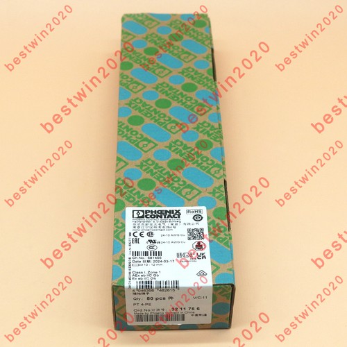 Phoenix Contact 50pc PT 4-PE 3211766 Direct plug-in grounding terminal Fast Ship