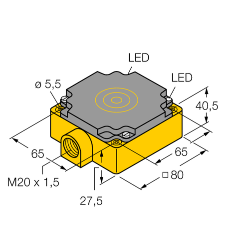 TURCK NI75U-CP80-VP4X2 1540800 Inductive sensor PNP