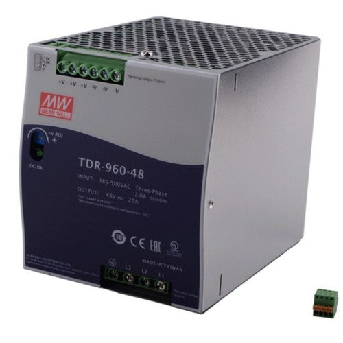 Mean Well Switching Power Supply TDR-960 24V 48V 960W 380V Rail Transformer PFC