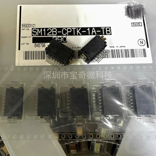 QTY:100 SM12B-CPTK-1A-TB 2.0mm 12-Pin Horizontal Mount Connector