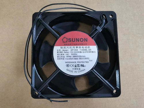 1X  120×120×38mm 2-wire Cooling fan SP100A 1123XBL 110-120V AC