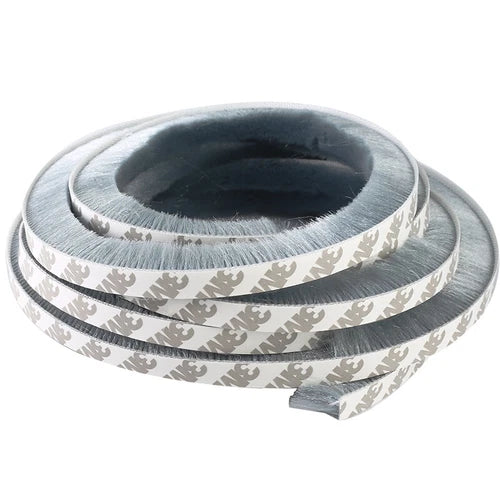 Window Brush Seal Strip Self Adhesive Weather Stripping Door Sweep 10Meters