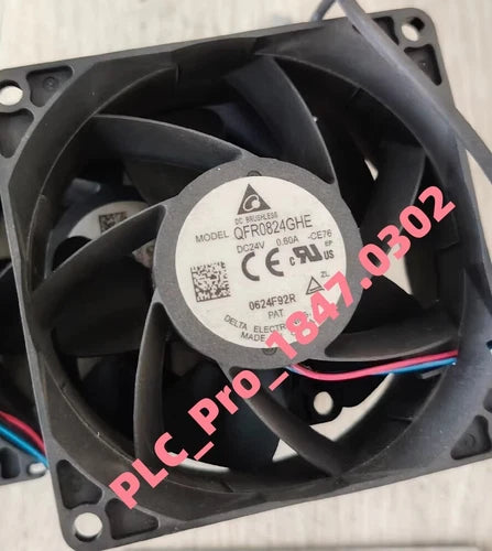 1PCS  Schneider QFR0824GHE-CE7 Delta C 24V 0.60A 8cm 8038 3-wire Inverter Fan