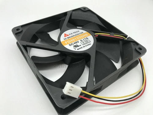 1 PCS  Fan 12CM DC 48V 0.17A 3 Pin 120×120×25mm  FD481225HB  cooling fan