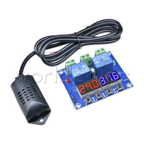 10PCS DC12V XH-M452 Red+Blue Display Thermostat Temperature Humidity Controller