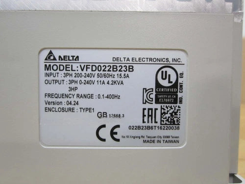 1PC  DELTA inverter VFD022B23B Free delivery
