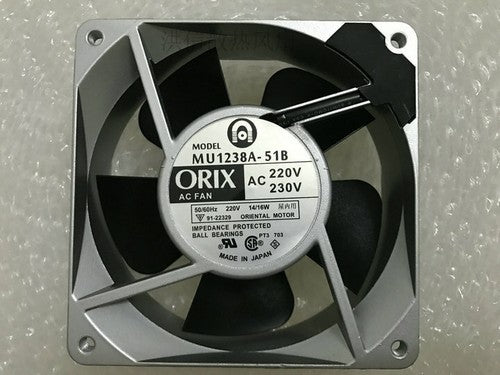 1 PCS ORIX Fan MU1238A-51B AC 220/230V 14/16W 120*120*38MM Aluminum frame