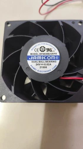 1 PCS   Fan  DC24V 0.62A 8CM 8038 2 wire KF0838B2SRPR cooling fan