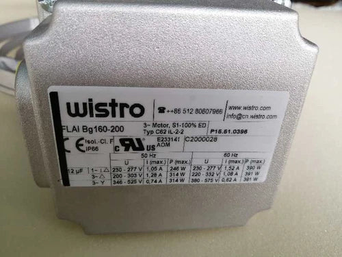 Wistro Fan FLAI BG160-200 C62 IL-2-2 IP66 230V 3~ Waterproof Motor Cooling Fan