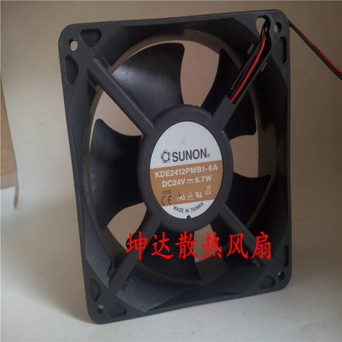 1 pcs SUNON Fan KDE2412PMB1-6A 24V 6.7W 12038 12CM inverter cooling fan 2 Wire