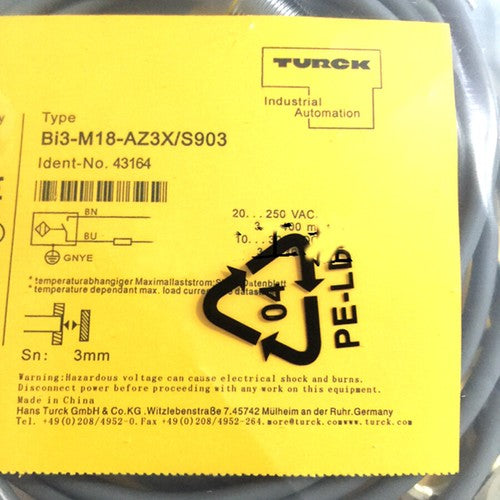 For TURCK BI3-M18-AZ3X/S903 1302100 Inductive sensor