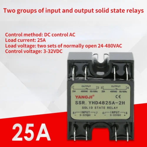 1PC  YHD4825A-2H Two groups of input and output AC solid state relay