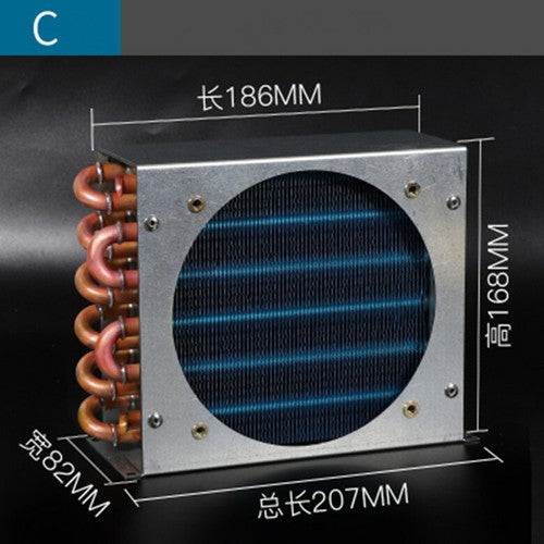 Condenser Refrigeration 8 Copper Tube Radiator Heat Sink with 150*150 MM 220VFan