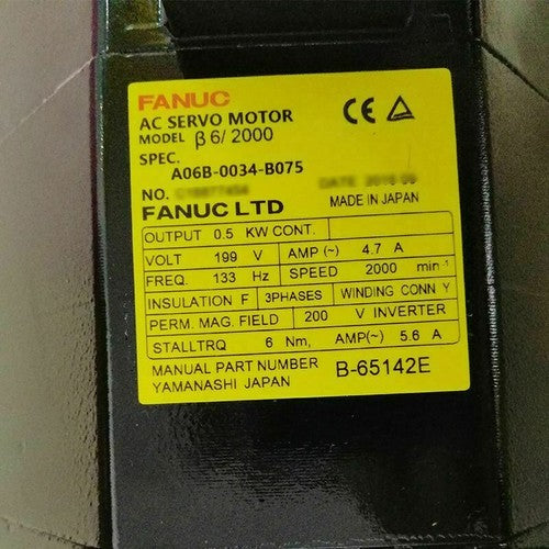 For FANUC A06B-0034-B075  servo motor Free Shipping