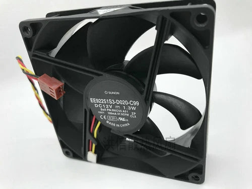 1 pcs   Fan  DC 12V 1.3W 9225 9CM 3 Pin cooling fan EE92251S3-D020-C99