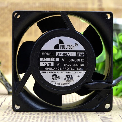 1 PCS FULLTECH Fan UF-80A11 BWH AC 115V 12/9W 8CM 8038 2 WIRE