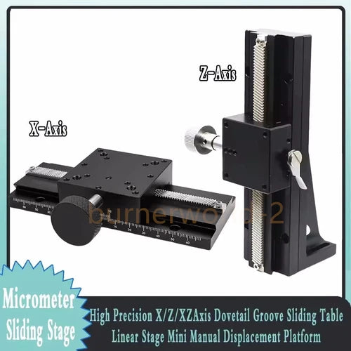 X/Z/XZ Axis Manual Dovetail Groove Slide Table Linear Stage Platform Long Stroke