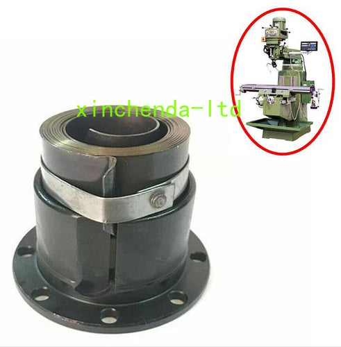 1PC   Spindle Quill Return Clock Spring + Cover Case Hub Milling Machine R8