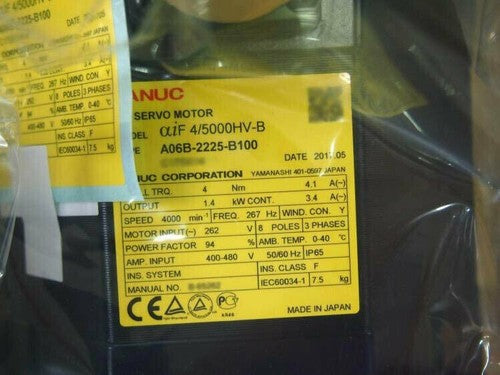 For FANUC A06B-2225-B100  servo motor Free Shipping