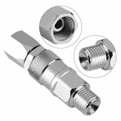 2pcs  Stainless Steel Swivel Joint for Airless Paint Sprayer   Hose 1/4 Inch