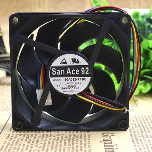 One For SANYO  9GA0924P4J03 San Ace92 24V 0.2A cooling fan Free Shipping