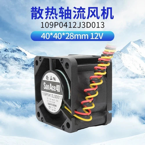 Qty:1pc High Air Volume Cooling Fan 109P0412J3D013 12V 0.35A 4028 40mm