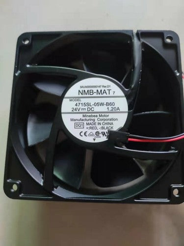 1 PCS NMB-MAT Fan 4715SL-05W-B60 DC 24V 1.2A 12038 12CM 2 Pin Metal frame