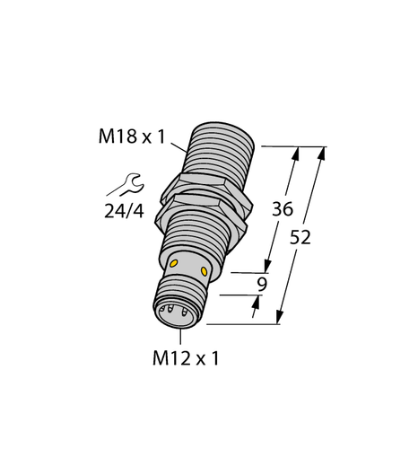 TURCK BI8U-EM18WD-AP6X-H1141 1634816 Inductive sensor PNP