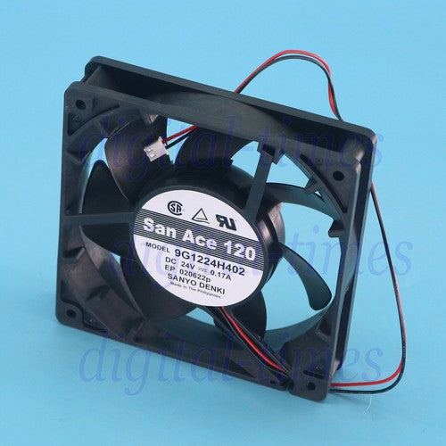 One For SANYO  9G1224H402 DC 24V 0.17A 12CM 2 PIN FAN Free Shipping