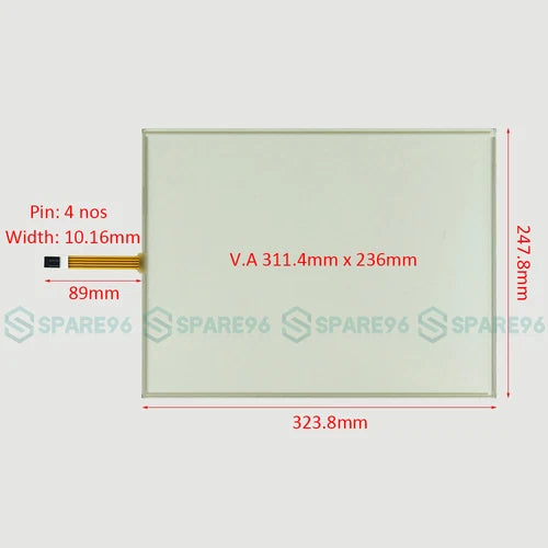 For PanelView Plus 7 Touch Screen Glass Panel + Protective Film  2711P-T15C21D8S