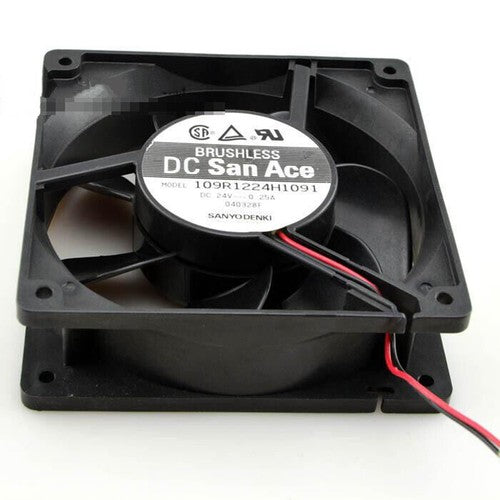 One For SANYO  109R1224H1091 24V 0.25A 2-wire axial fan Free Shipping