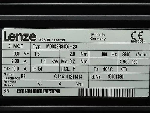 MDSKSRS056-23  Sealed LENZE SERVO MOTOR Inverter MDSKSRS05623 MDSKSRS056-23