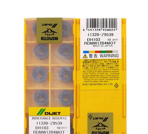 10Pcs/BOX Dijet RDMW1204MOT DH103 CNC Milling Blade Carbide Inserts