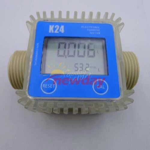 For Chemicals Water Random Color Pro K24 Turbine Digital Diesel Fuel Flow Meter